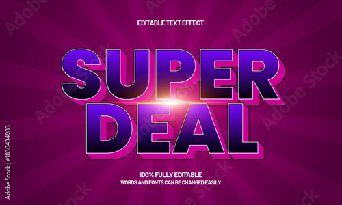 super deal editable text effect