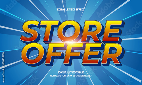 store offer editable text effect