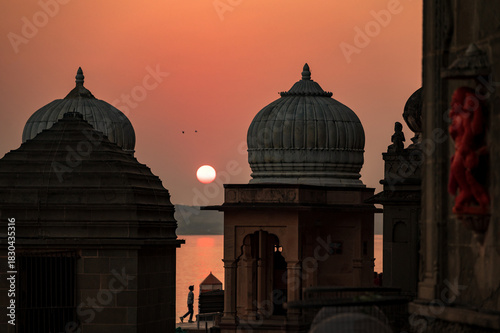 Maheshwar fort Situated on the banks of river Narmada in Madhya Pradesh, India.
