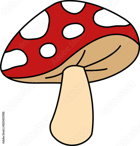 single illustration of A mushroom