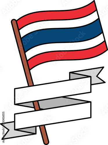 illustration logotype of Thailand flag