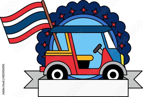 illustration of a tuk tuk car