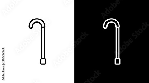 Mobility Aid White Icon Set Design