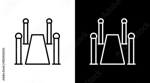 Entrance White Icon Set Design