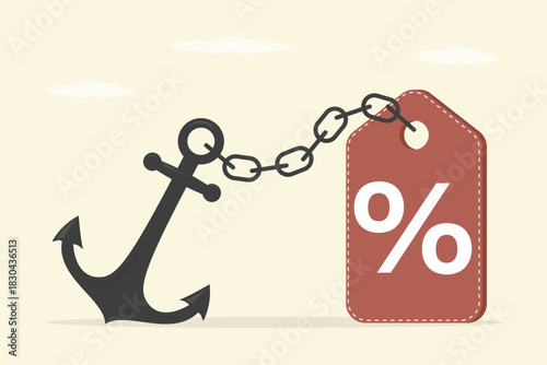 Price tag chained to heavy weight. Financial crisis and slow economy or sluggish retail selling. Inflation causing price rising up. Consumer purchasing power reducing.