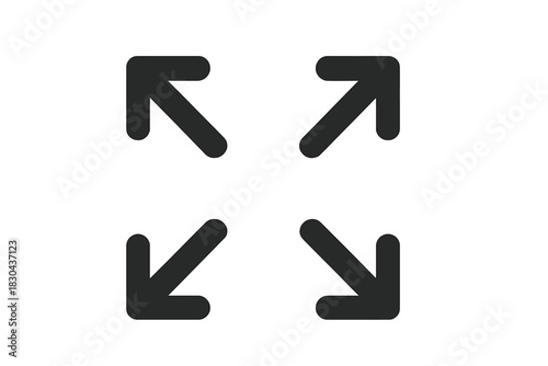 Four arrows pointing inward symbolizing full screen exit or window minimize action