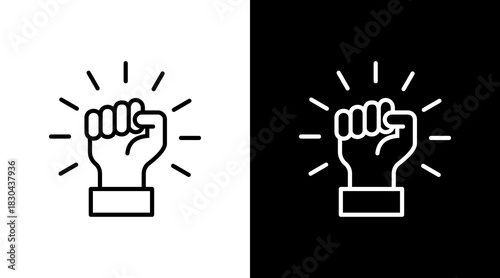 Encouragement White Icon Set Design