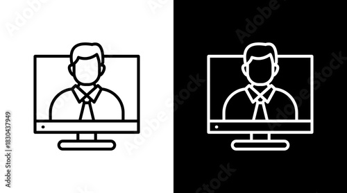 Tutor White Icon Set Design