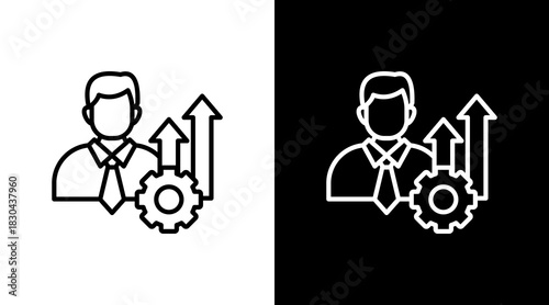 Professional Development White Icon Set Design