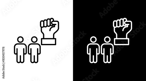 Empowering Session White Icon Set Design