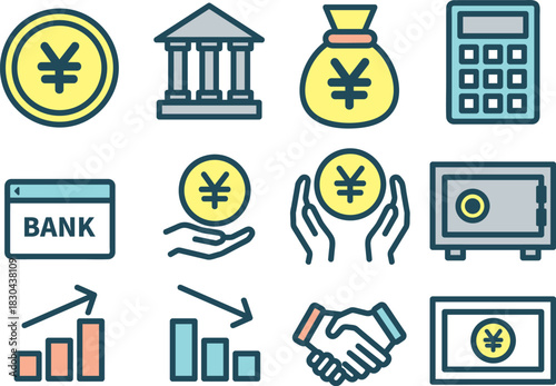 金融関連アイコンセット
