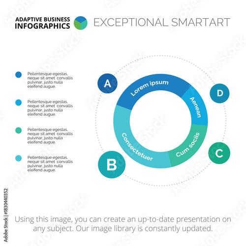 Four Parts Cycle Slide Template
