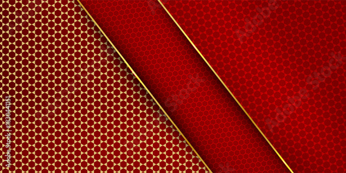 Red and gold luxury background. Vector illustration.