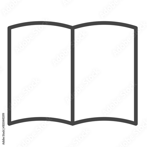 開いた本を表現したシンプルなアイコン