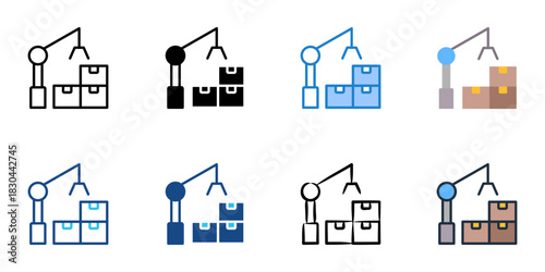 Automation icon set multiple style vector collection 
