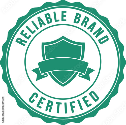 Reliable brand certified seal trust quality emblem