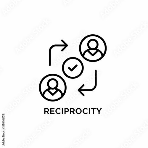 Reciprocity Concept Green Screen Illustration of People, Exchange, and Mutual Benefit