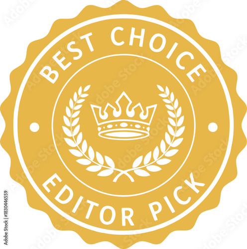 Golden best choice editor pick award seal