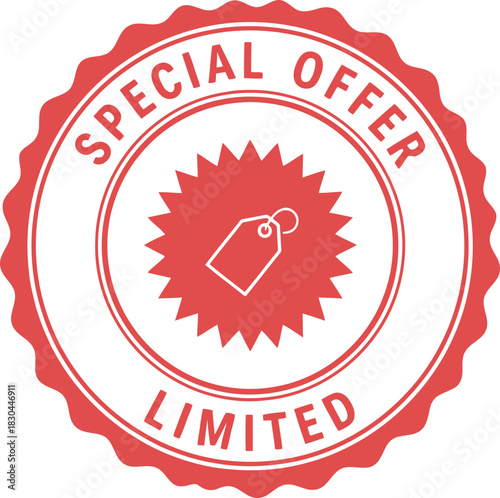 Special offer limited stamp red discount seal