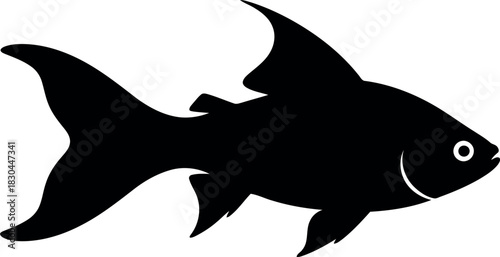Black silhouette fish icon