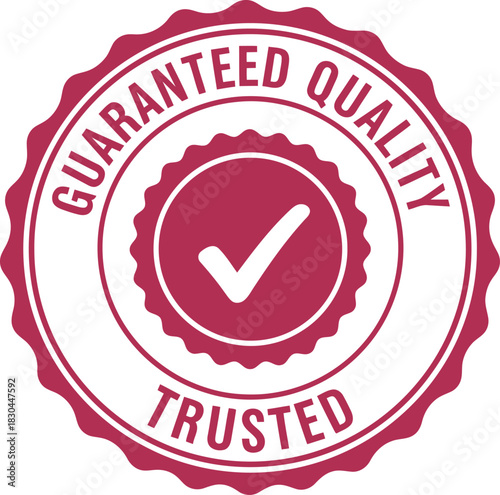 Guaranteed quality seal trusted stamp verified checkmark