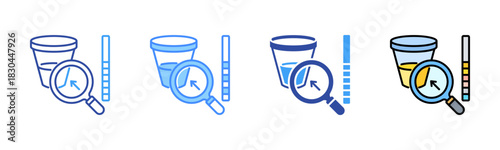 Urine Test Icon, Multi Styles Icon Set
