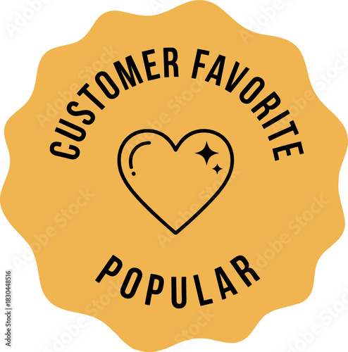 Customer favorite popular heart badge stamp