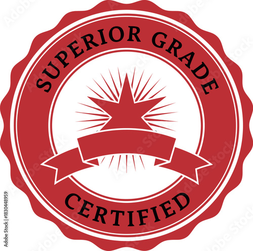 Premium quality certified seal badge