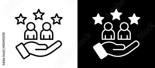 Customer whiteblack icon