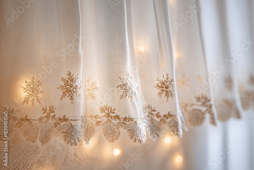 Delicate Lace Trimmed Wedding Dress