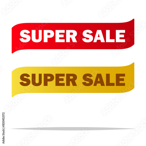 Super sale label sign vector isolated illustration