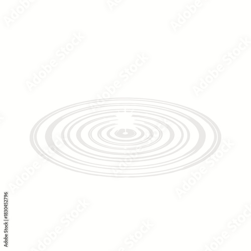 Subtle gray concentric rings forming a ripple effect on a calm water surface