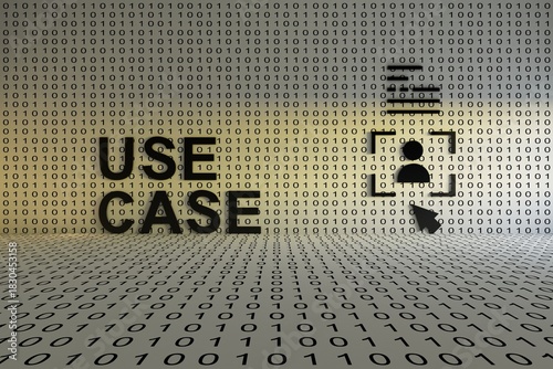 USE CASE concept text sunlight 3D illustration