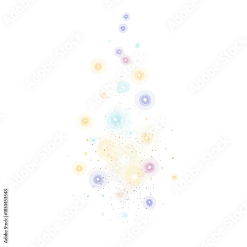 Abstract celestial body display with soft pastel colors, creating a dreamy effect