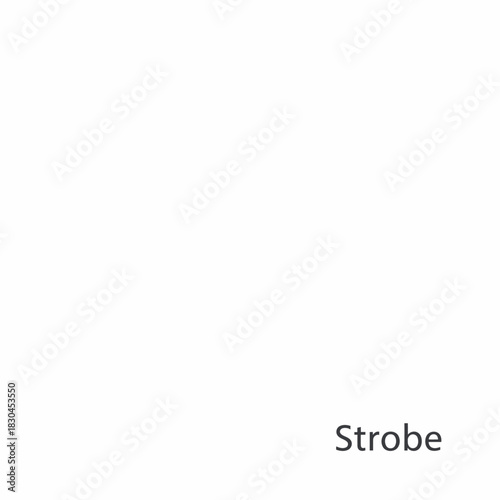 Strobe Light Text A Simple Word Graphic on a Clean White Background