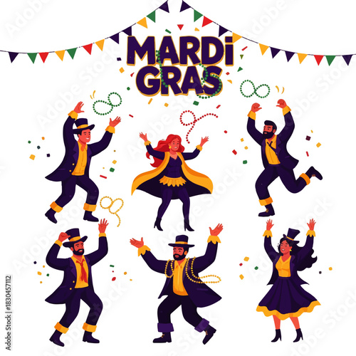 Three men in vibrant, traditional carnival costumes play drums, celebrating a festive cultural event. Perfect for themes of music, parades, and joyful celebrations.