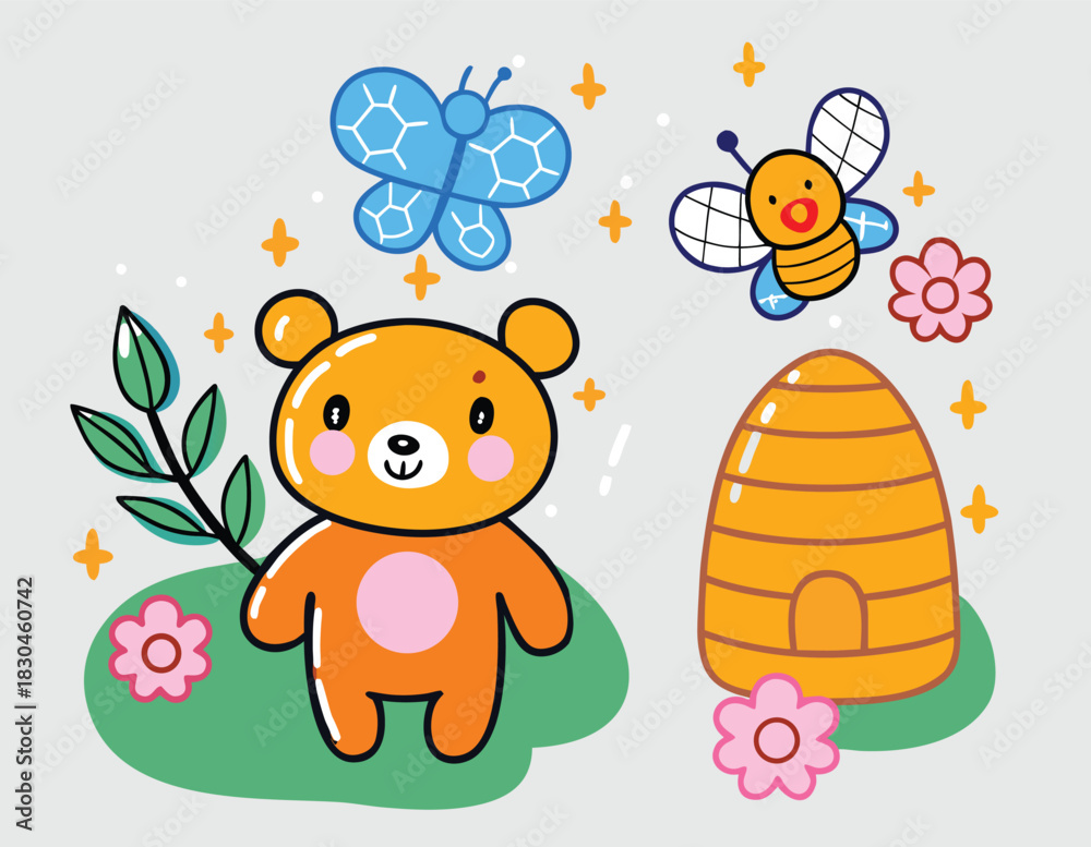 Obraz premium cute bear illustration