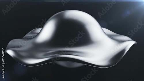 Metallic UFO: A sleek, metallic UFO, poised against the backdrop of the night sky, embodies the allure of the unknown. Its polished surface hints at the mysteries of the cosmos.