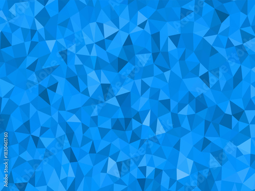 Low Poly Geometric Style Triangle Background Illustration in Shades of Blue