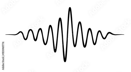 black sound wave or equalizer without background