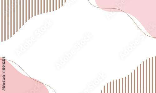 流体ウェーブのシンプルな背景フレーム（バレンタインカラー）