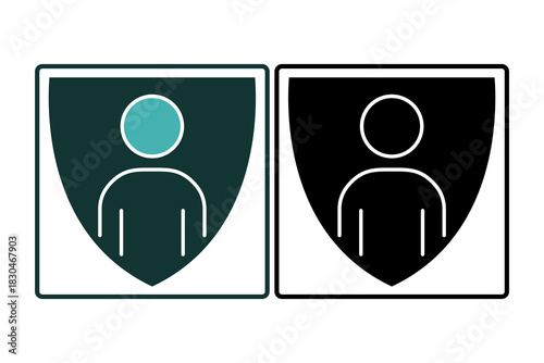 Protection icon solid style suitable for websites, mobile apps, dashboards, and printable designs. Simple, modern, and fully editable vector format