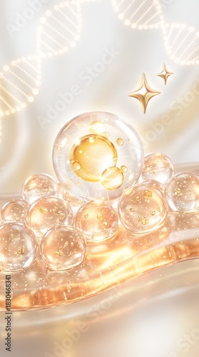 Wallpaper Mural Microscopic image of radiant cell structures symbolizes health, wellness and skincare. Capturing a mesmerizing dance of light and detail.  Torontodigital.ca