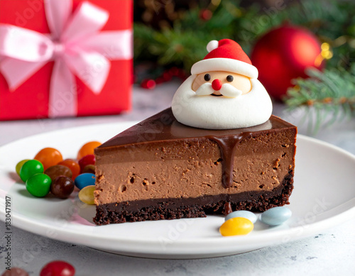 Santa chocolate cake
