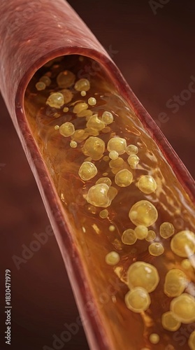 An artery cross-section sho...