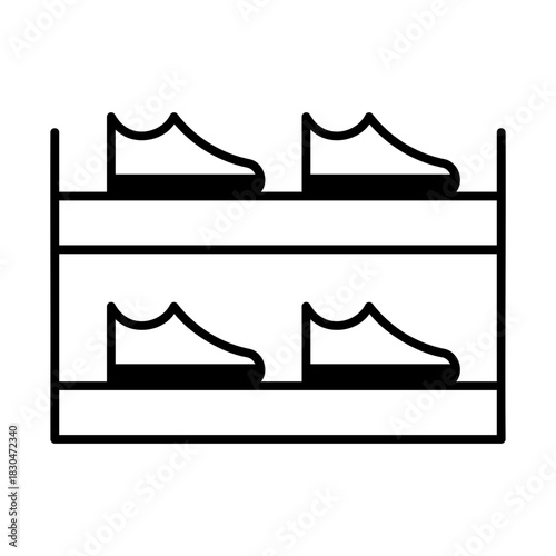 Shoe rack with small shoes