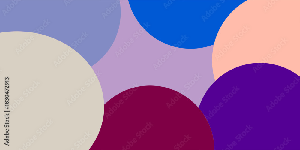 Obraz premium Colorful Overlapping Circles in Soft Pastel and Bold Tones – Abstract Geometric Background