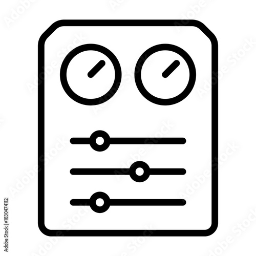 Control Panel Icon - Black Outline