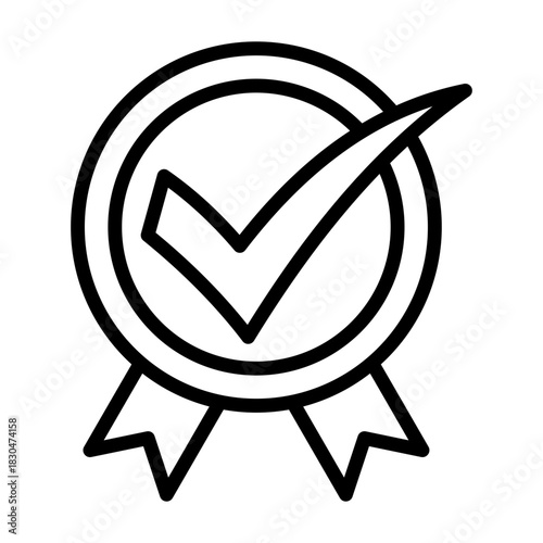 Quality Control Icon - Black Outline