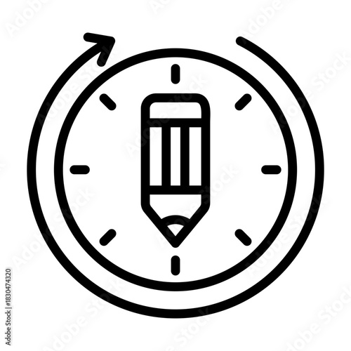Process Design Icon - Black Outline